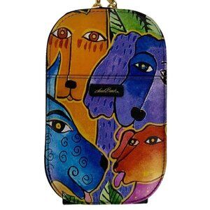 Monarque Signature Series Laurel Burch Dog n Doggies Slim Crossbody Bag Purse